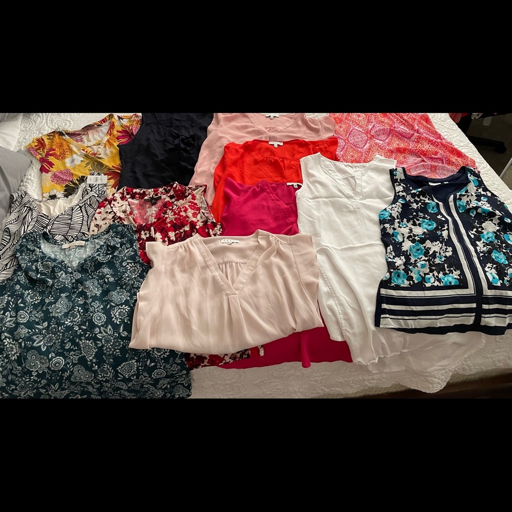 MD Lot of 12 Blouses The Limited/Chaus/Loft NWT
